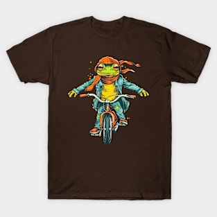 Funny Frog On A Bike T-Shirt